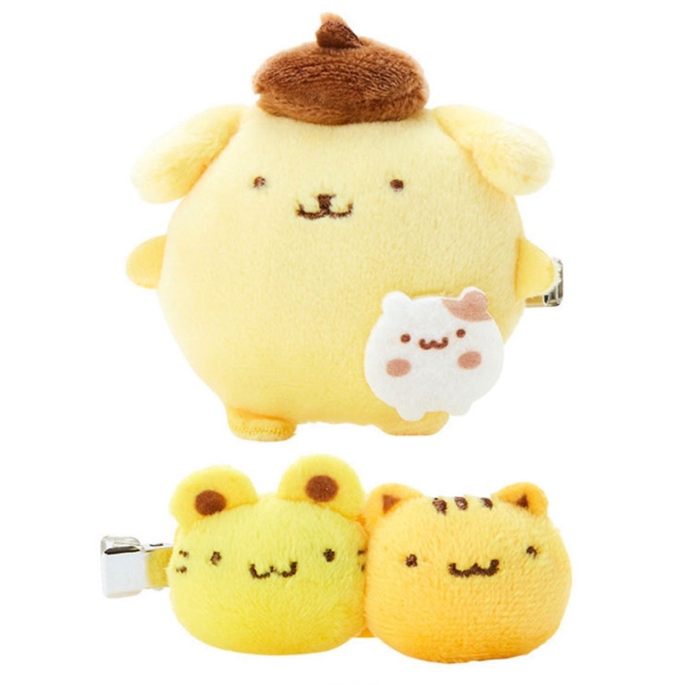 Sanrio Pompompurin Plush Hair Clips